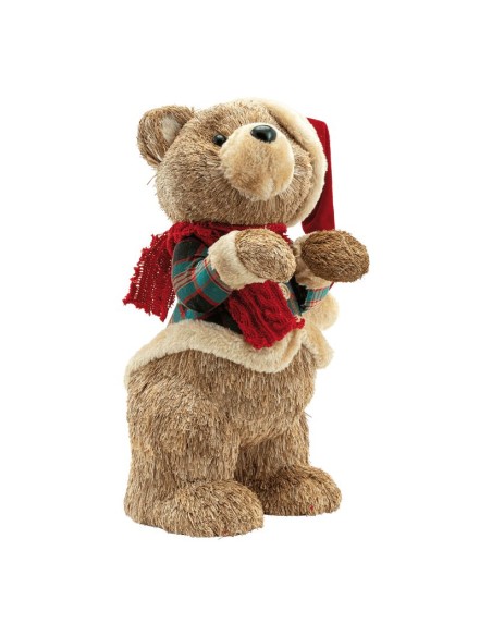 Oso con gorro y bufanda para la decoración navideña de centros comerciales calles tiendas