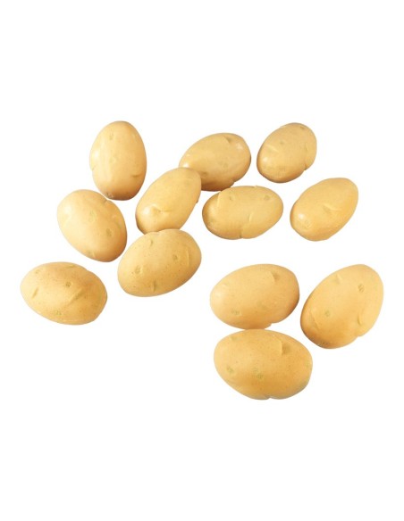 Imitación de patatas blancas con piel para fruterías y la decoración de escaparates de tiendas o comercios