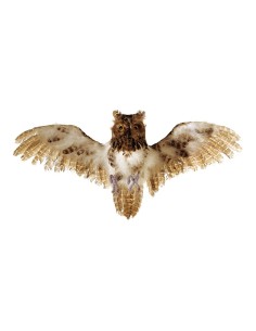 Búho volando para la decorar en otoño los escaparates o espacios 2