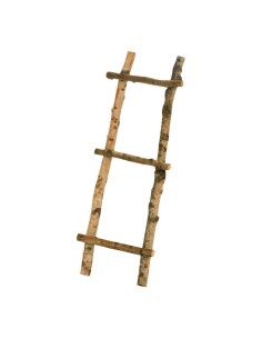 Escalera de tres peldaños con ramas de abedul Para escaparates de invierno en tiendas y centros comerciales 2