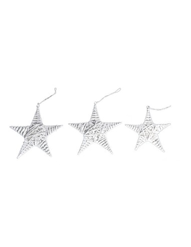 Estrella de mimbre para la decoración de centros comerciales calles y tiendas