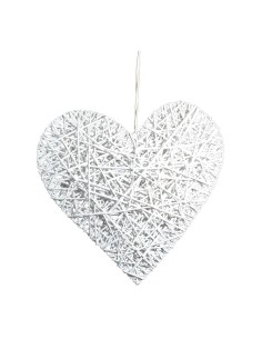 Corazón de mimbre para la decoración navideña de centros comerciales calles tiendas 2