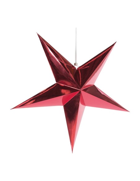 Estrella decorativa de papel para la decoración de centros comerciales calles y tiendas