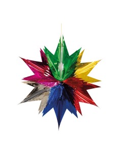 Estrella de papel metálico para la decoración de centros comerciales calles y tiendas 2