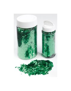 Bote de plástico con virutas brillantes para la decoración de árboles de navidad en escaparates de tiendas 2