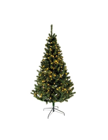 Abeto noble con LED para la decoración de navidad con bolas y accesorios