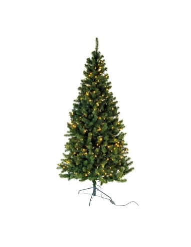Abeto noble de lujo para aire libre con LED para la decoración de navidad con bolas y accesorios