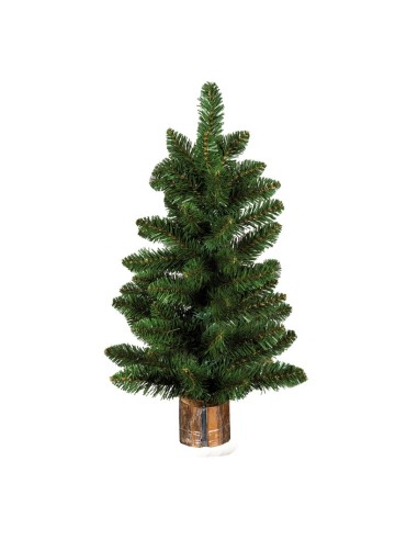 Abeto noble base de madera para la decoración de navidad con bolas y accesorios