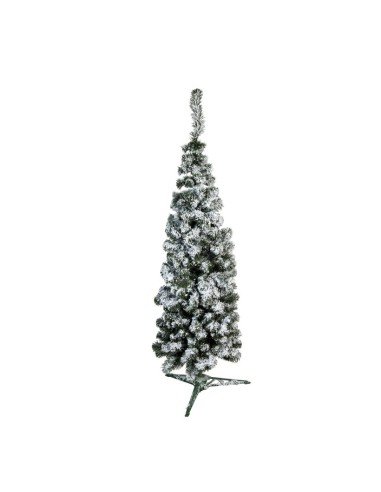 Árbol de Navidad noble nevado b1 slim para la decoración de navidad con bolas y accesorios