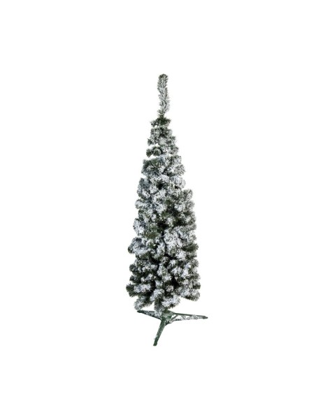 Árbol de Navidad noble nevado b1 slim para la decoración de navidad con bolas y accesorios