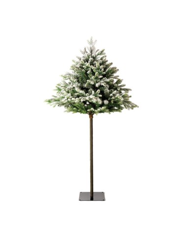 Árbol de Navidad nevado con base alta para la decoración de navidad con bolas y accesorios