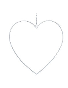 Contorno corazón de metal con cadena para la decoración de espacios en hoteles y escaparates en tiendas 2