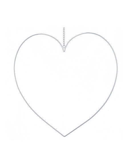 Contorno corazón de metal con cadena para la decoración de espacios en hoteles y escaparates en tiendas