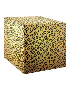 Cubo estampado leopardo para la decoración de espacios y escaparates e interior de tiendas 2