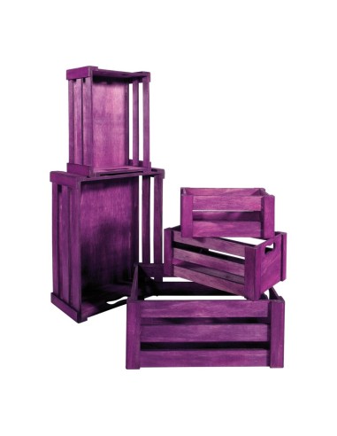 Cajas de madera encajables para la decoración de espacios y escaparates e interior de tiendas