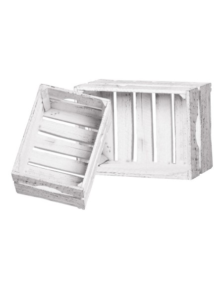 Cajas de fruta de madera para la decoración de espacios y escaparates e interior de tiendas