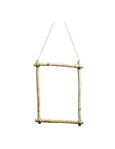 Marco de madera rectangular con percha para la decoración de espacios en hoteles y escaparates en tiendas