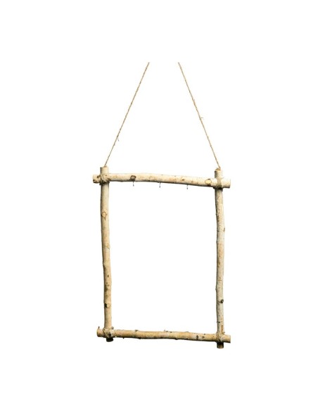Marco de madera rectangular con percha para la decoración de espacios en hoteles y escaparates en tiendas