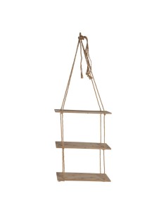 Escalera de cuerda con peldaños de madera para la decoración de espacios en hoteles y escaparates en tiendas 2