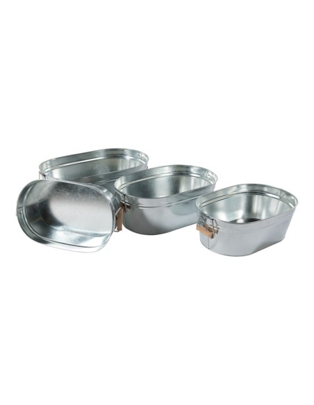 Bandeja de zinc con asa para la decoración de espacios en hoteles y escaparates en tiendas