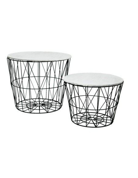 Cestas de metal circular para la decoración de espacios en hoteles y escaparates en tiendas