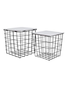 Cestas de metal cuadradas para la decoración de espacios en hoteles y escaparates en tiendas 2