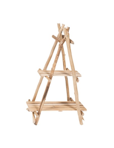 Estante de madera plegable para el interior de espacios de tiendas o comercios