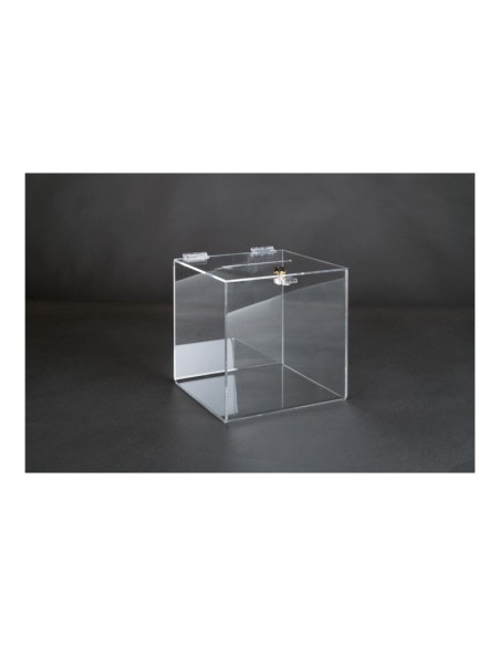 Caja de loteria acrílica para el interior o escaparates de espacios de tiendas o comercios