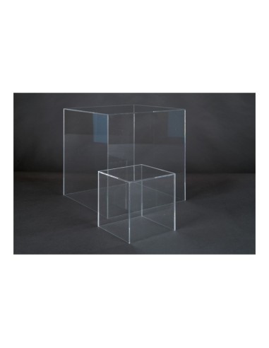 Caja de acrílico para el interior o escaparates de espacios de tiendas o comercios