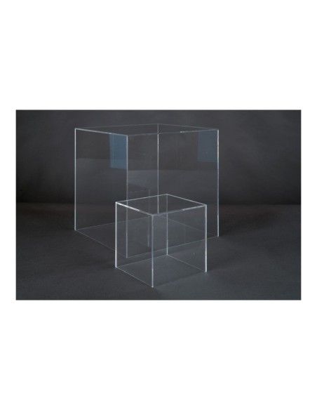 Caja de acrílico para el interior o escaparates de espacios de tiendas o comercios