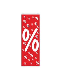 Banner con signos de % para los escaparates de rebajas 2