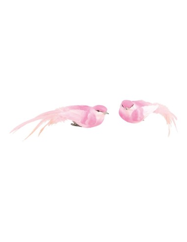 Pájaros con clip para la decoración de verano en escaparates de tiendas o comercios