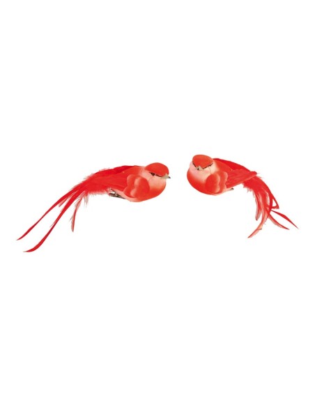 Pájaros con clip para la decoración de verano en escaparates de tiendas o comercios