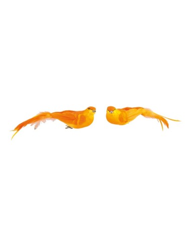 Pájaros con clip para la decoración de verano en escaparates de tiendas o comercios