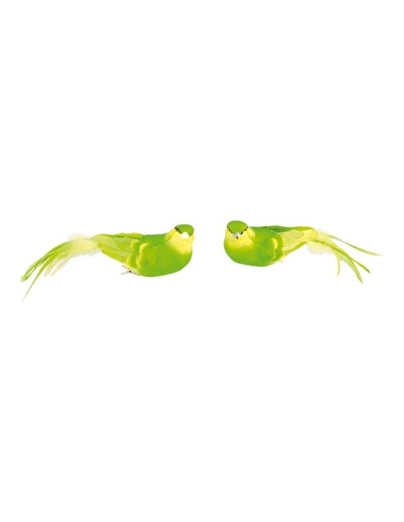 Pájaros con clip para la decoración de verano en escaparates de tiendas o comercios