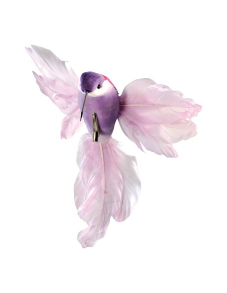 Colibrí con pinza para la decoración de verano en escaparates de tiendas o comercios