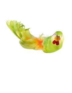 Periquito con clip para la decoración de verano en escaparates de tiendas o comercios 2
