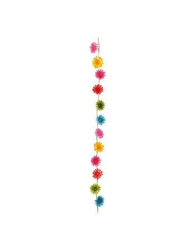 Guirnalda de gerberas para la decoración de verano en escaparates de tiendas o comercios