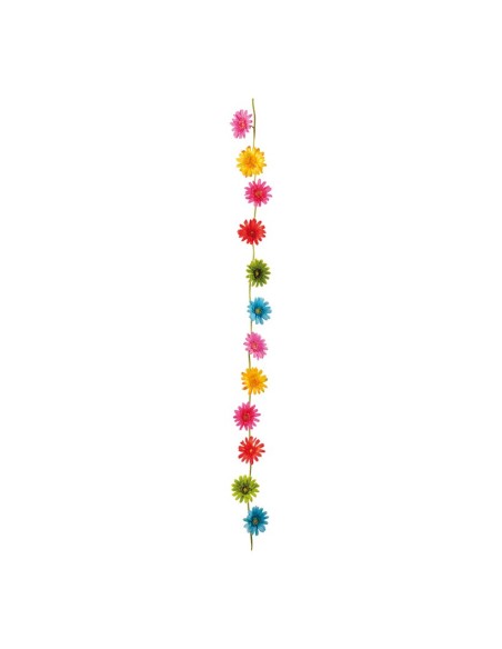 Guirnalda de gerberas para la decoración de verano en escaparates de tiendas o comercios