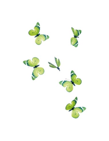 Mariposa con clip para la decoración de verano en escaparates de tiendas o comercios