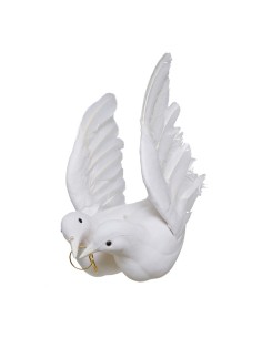 Par de palomas con anillo para la decoración en del día de los enamorados 2