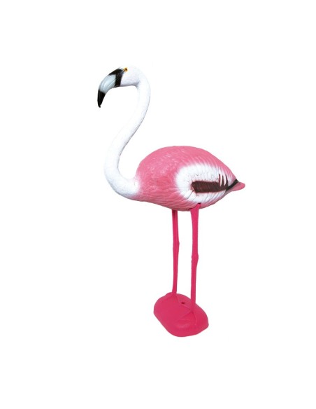 Flamenco de pie para la decoración de verano en escaparates de tiendas o comercios