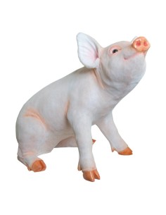 Cerdo sentado para la decoración de verano en escaparates de tiendas o comercios 2