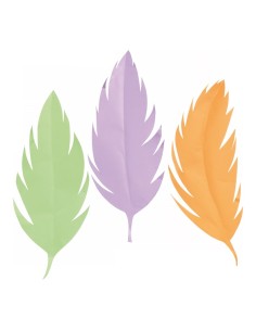 Plumas para la decoración de verano en escaparates de tiendas o comercios 2