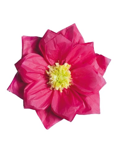 Flor de papel para la decoración de verano en escaparates de tiendas o comercios