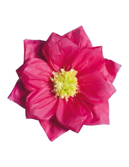 Flor de papel para la decoración de verano en escaparates de tiendas o comercios