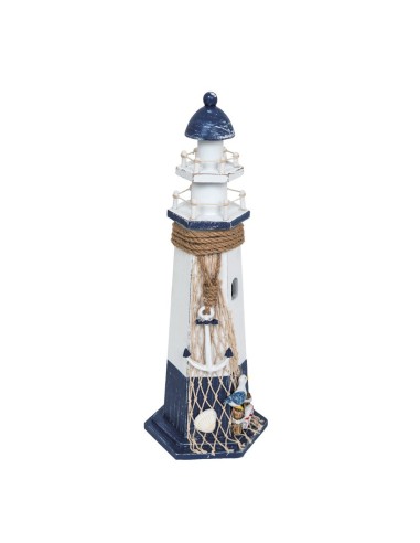 Faro de madera para la decoración de verano en escaparates de tiendas o comercios