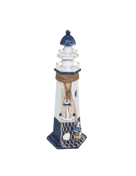 Faro de madera para la decoración de verano en escaparates de tiendas o comercios