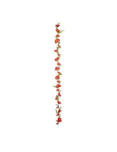 Guirnalda de flores de amapola para la decoración de verano en escaparates de tiendas o comercios 2