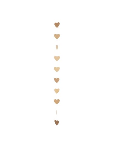 Guirnalda de corazones de papel para la decoración en del día de los enamorados